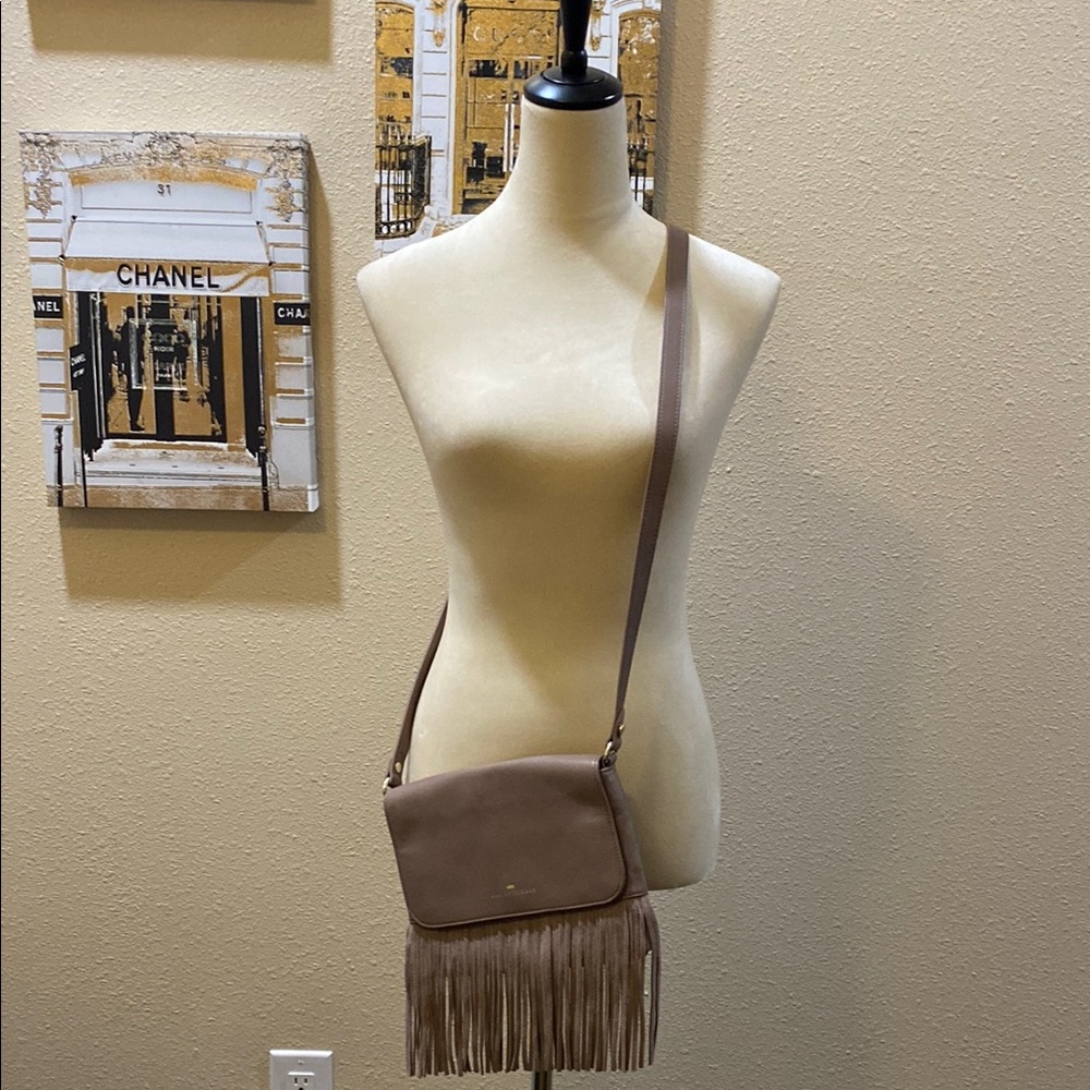 Elaine Turner Brown Fringe Crossbody Bag - Picture 2 of 11